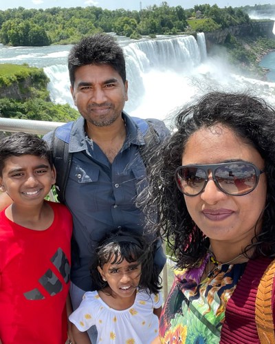 Nirmal Kumar with the family